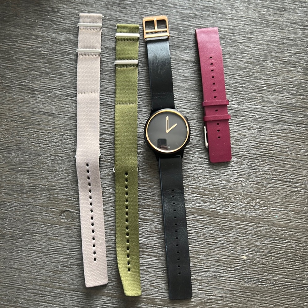 Gold & Black Misfit Phase Watch & Various Bands